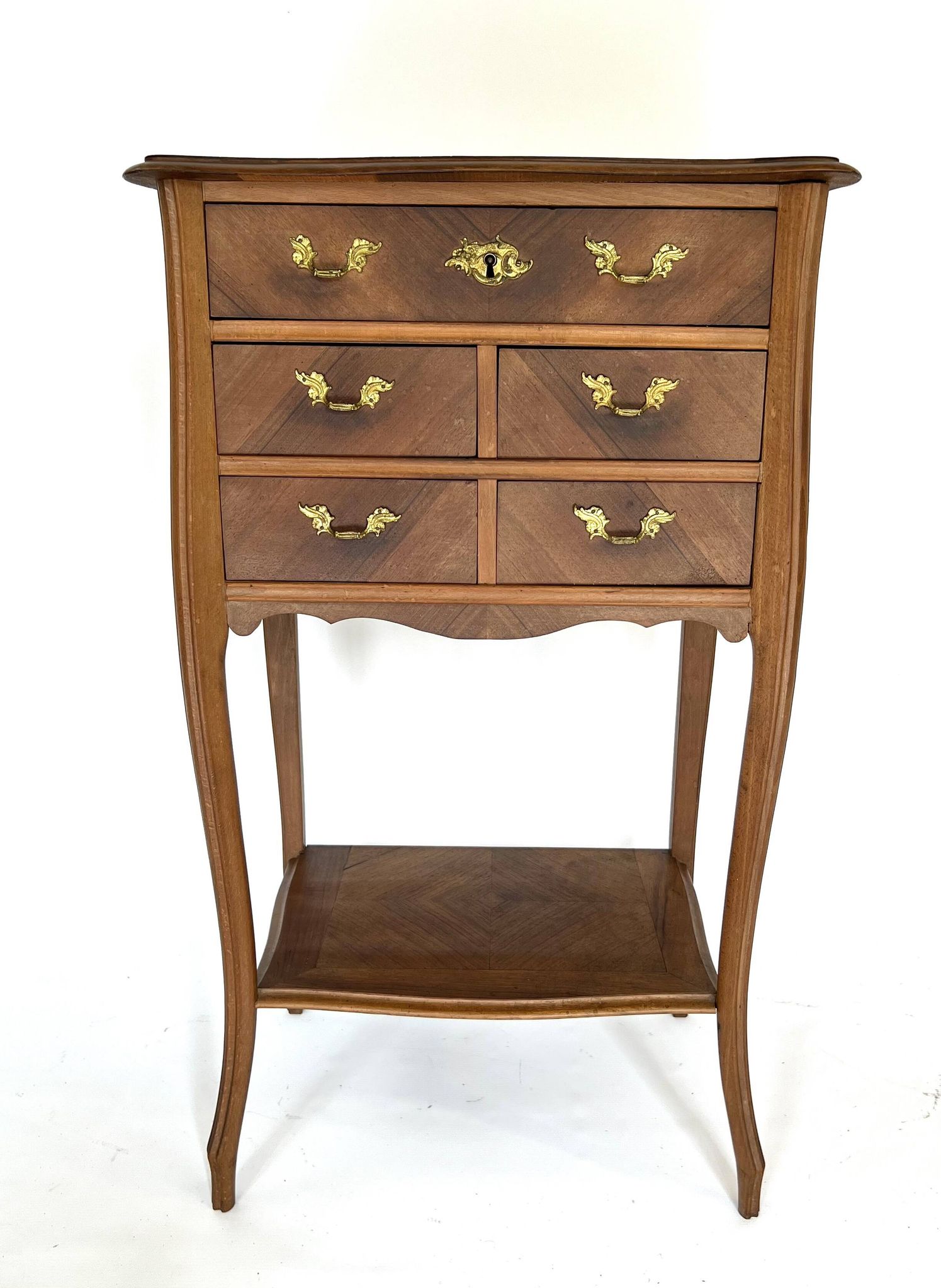 Table d’appoint marquetée de style Louis XV – vers 1900
