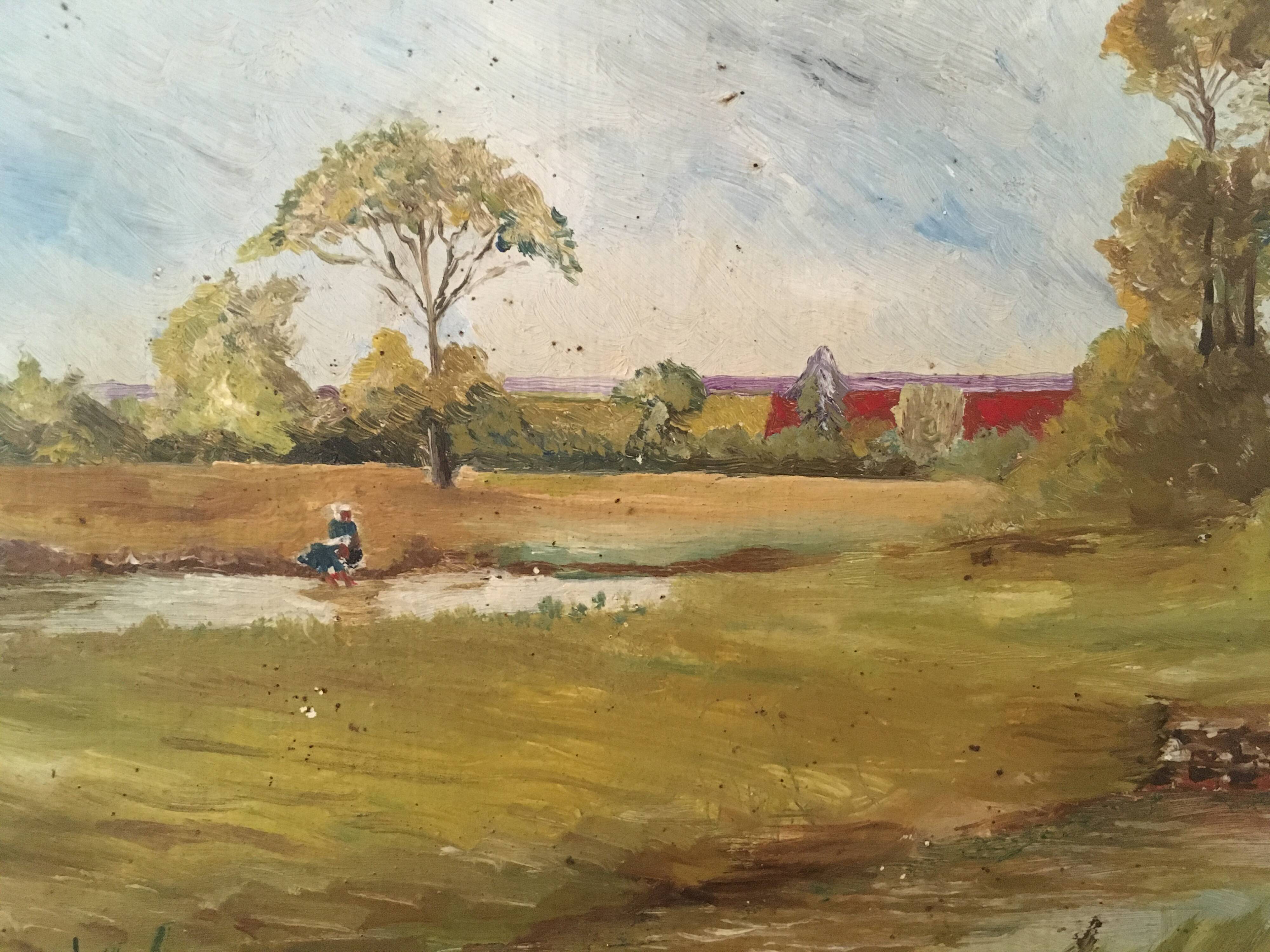 Ancient landscape painting.