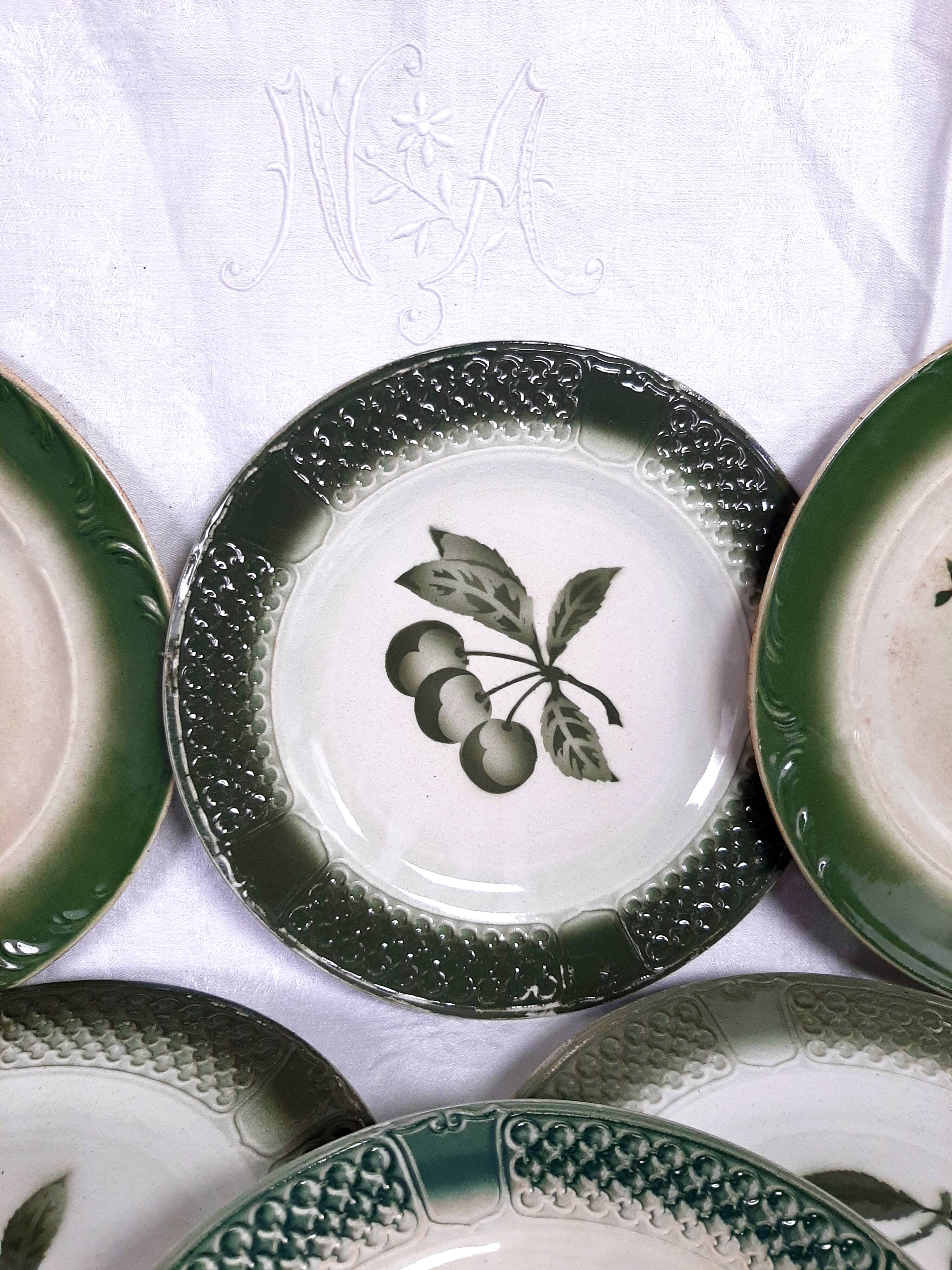 Antique plates from the Fenal Frères Pexonne factory.