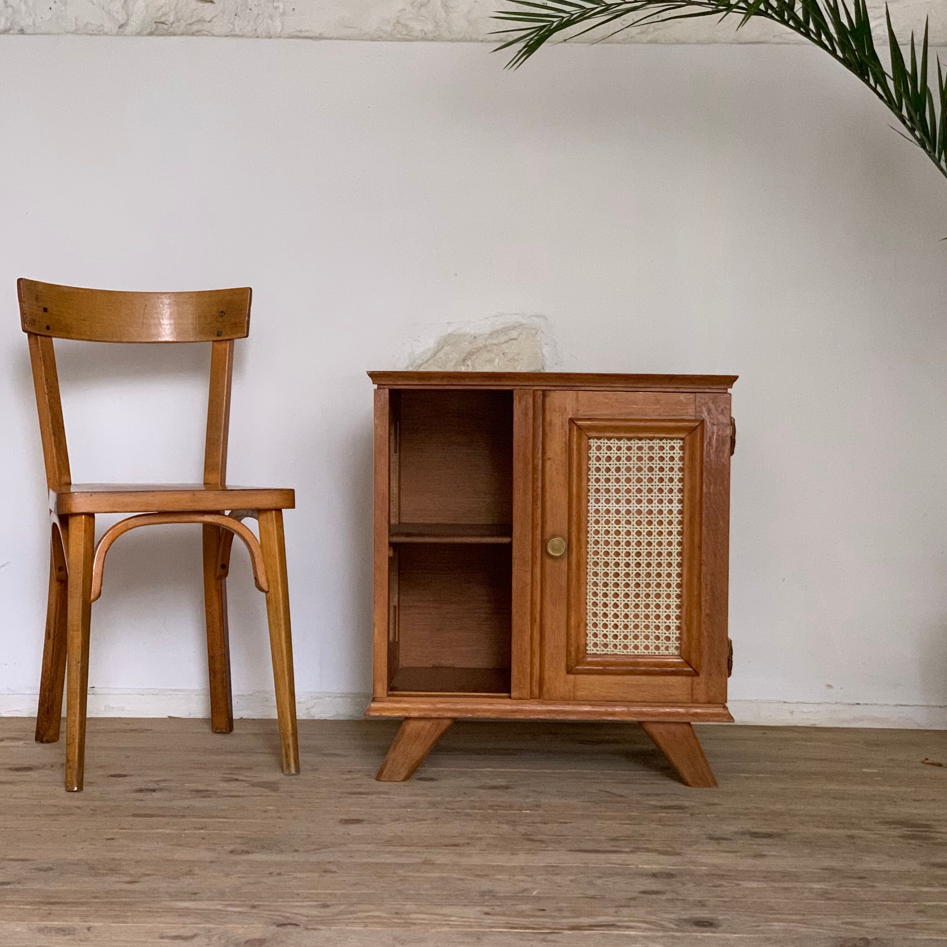 Vintage sideboard in oak compass feet and cannage
