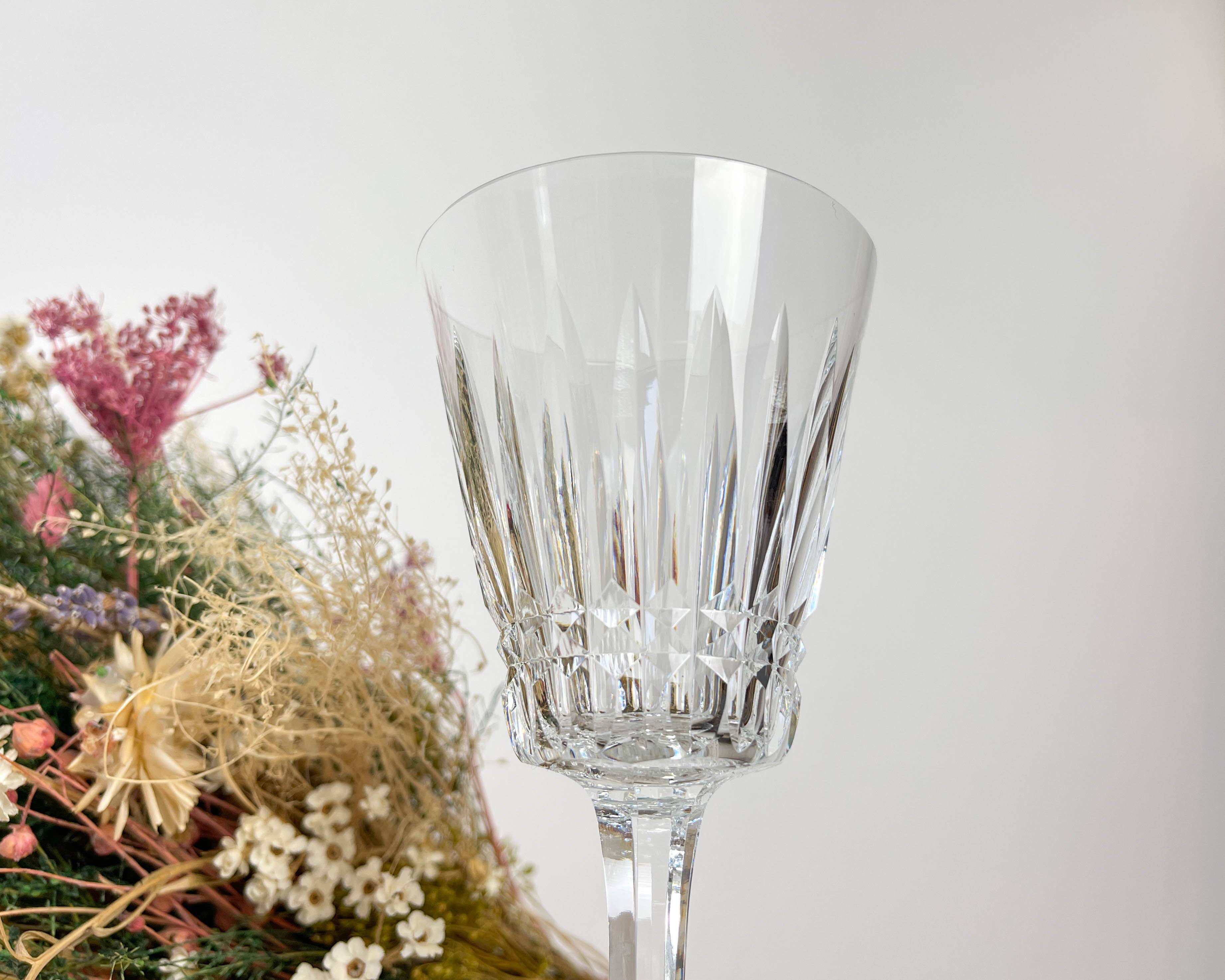 6 verres à eau cristal ciselé français