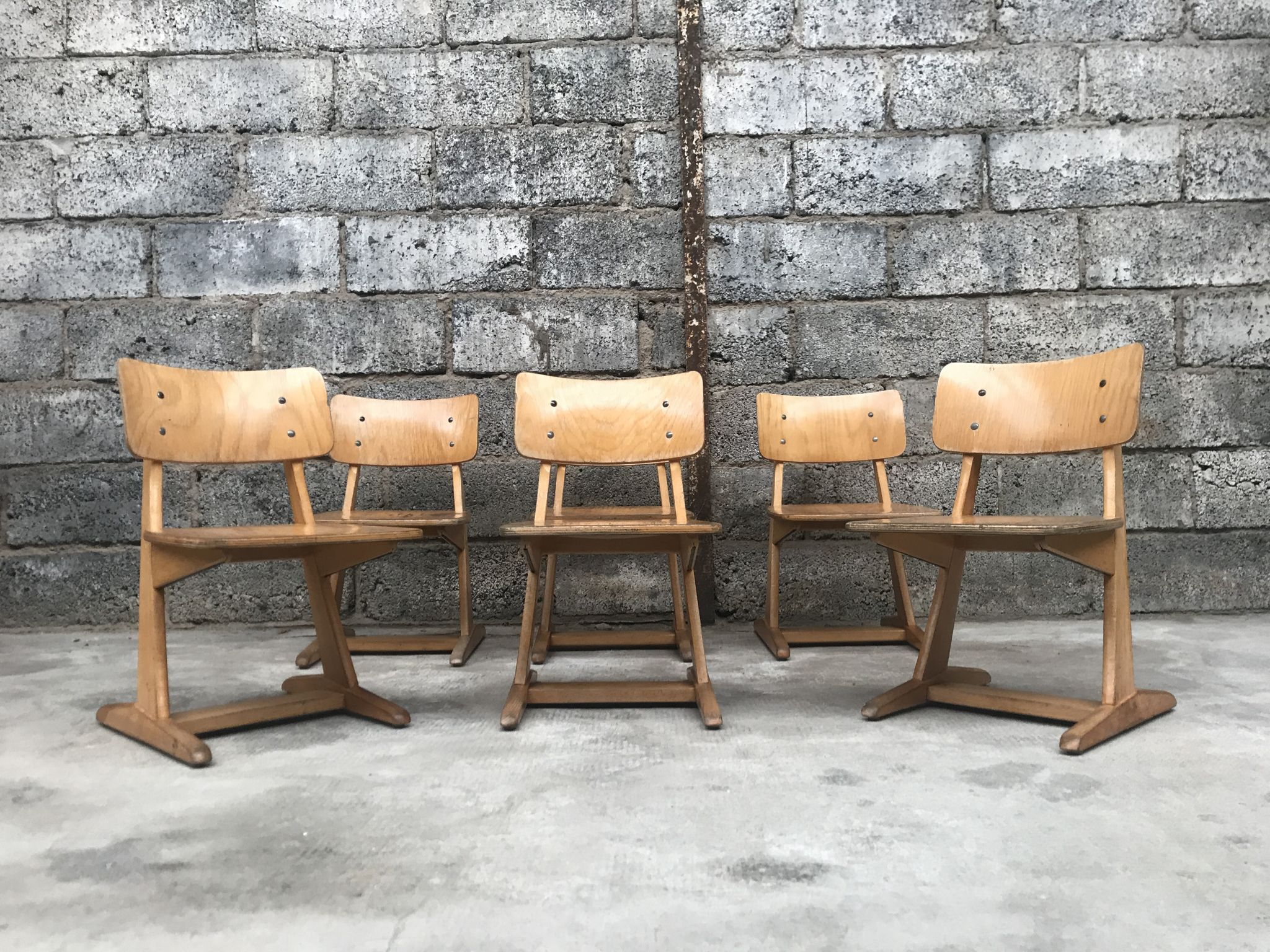 Série de 6 chaises Casala vintage