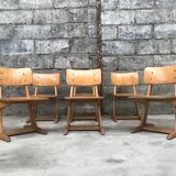 Series of 6 vintage Casala chairs