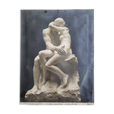 Tirage argentique ancien, "Le baiser de Rodin", 1903, 18 x 24 cm