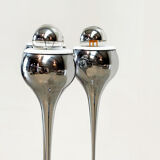 Chrome floor lamp attributed to Angelo Brotto