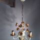 Lustre 3 branches métal laqué beige et or