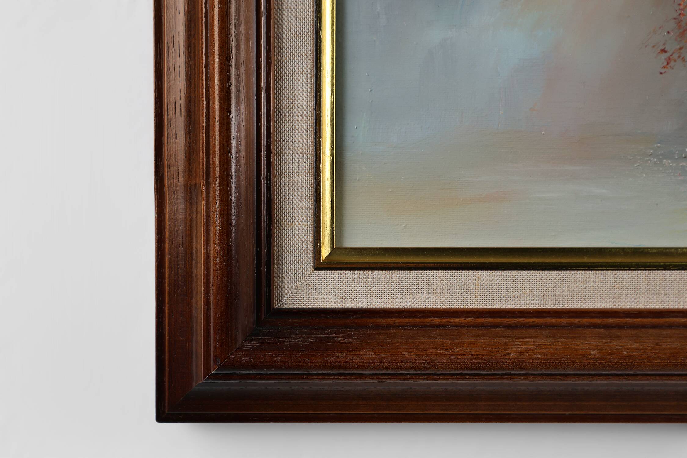 Painting of a vase with flowers by the Belgian painter Edmond Sanders (1898-1961)