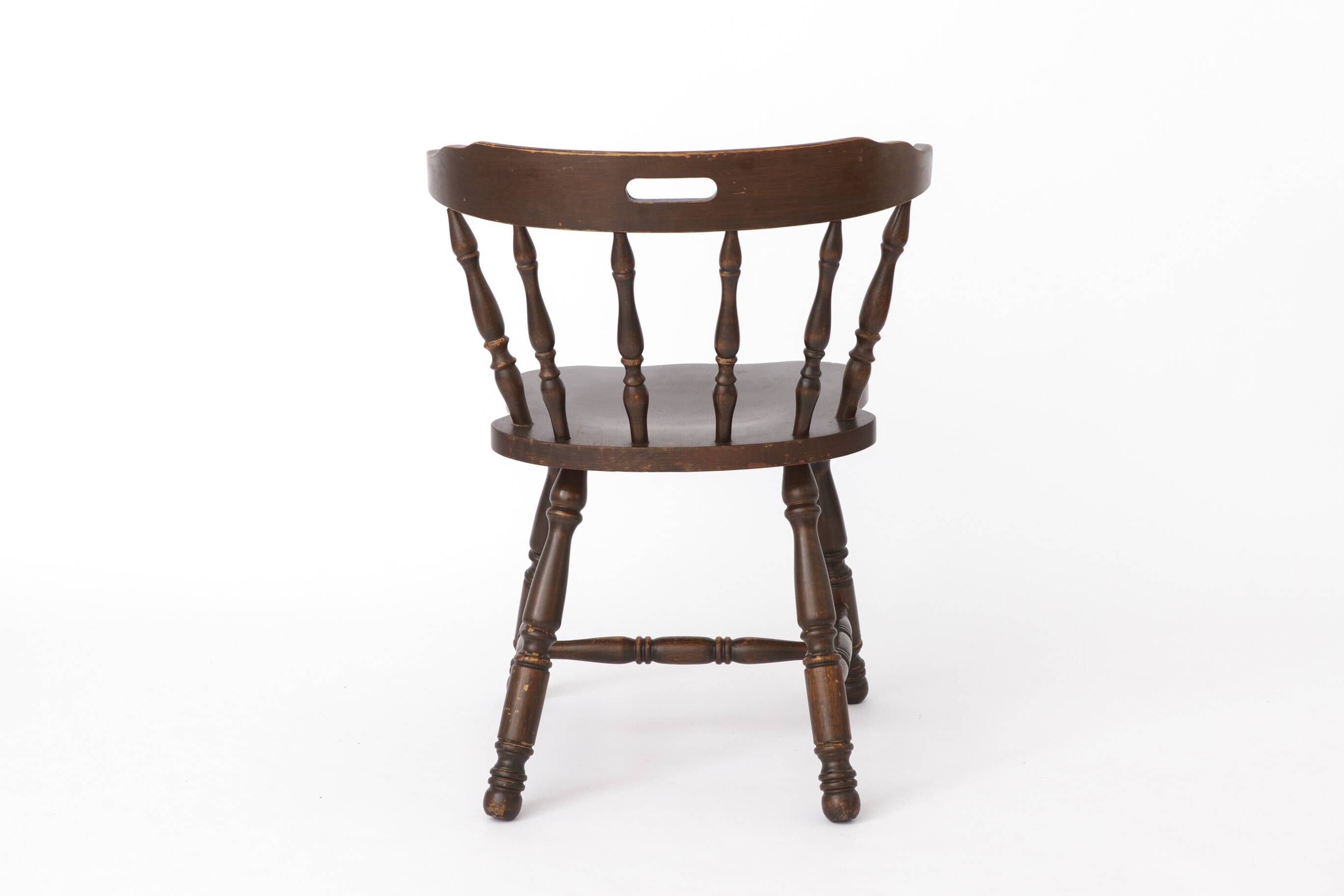 Vintage Western Style Wooden Chair, 1950s–1960s German Rustic Beechwood