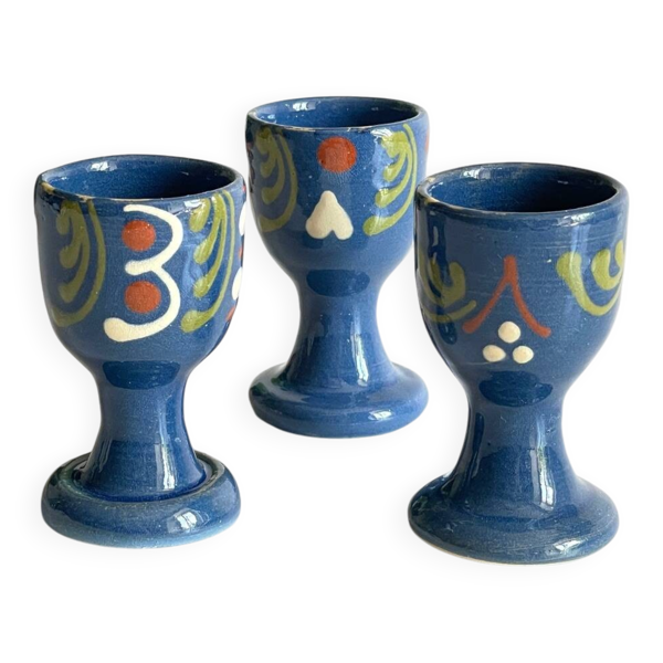 Coquetiers poterie d'alsace vintage