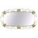 Miroir ovale années 50 en laiton - 38x69cm