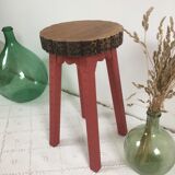 Carved wooden stool