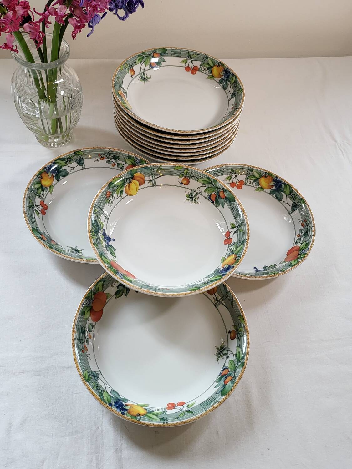 Lot de 6 assiettes creuses wedgwood eden