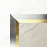Suite of 5 coffee tables in chrome metal, brass, smoked glass. around 1970