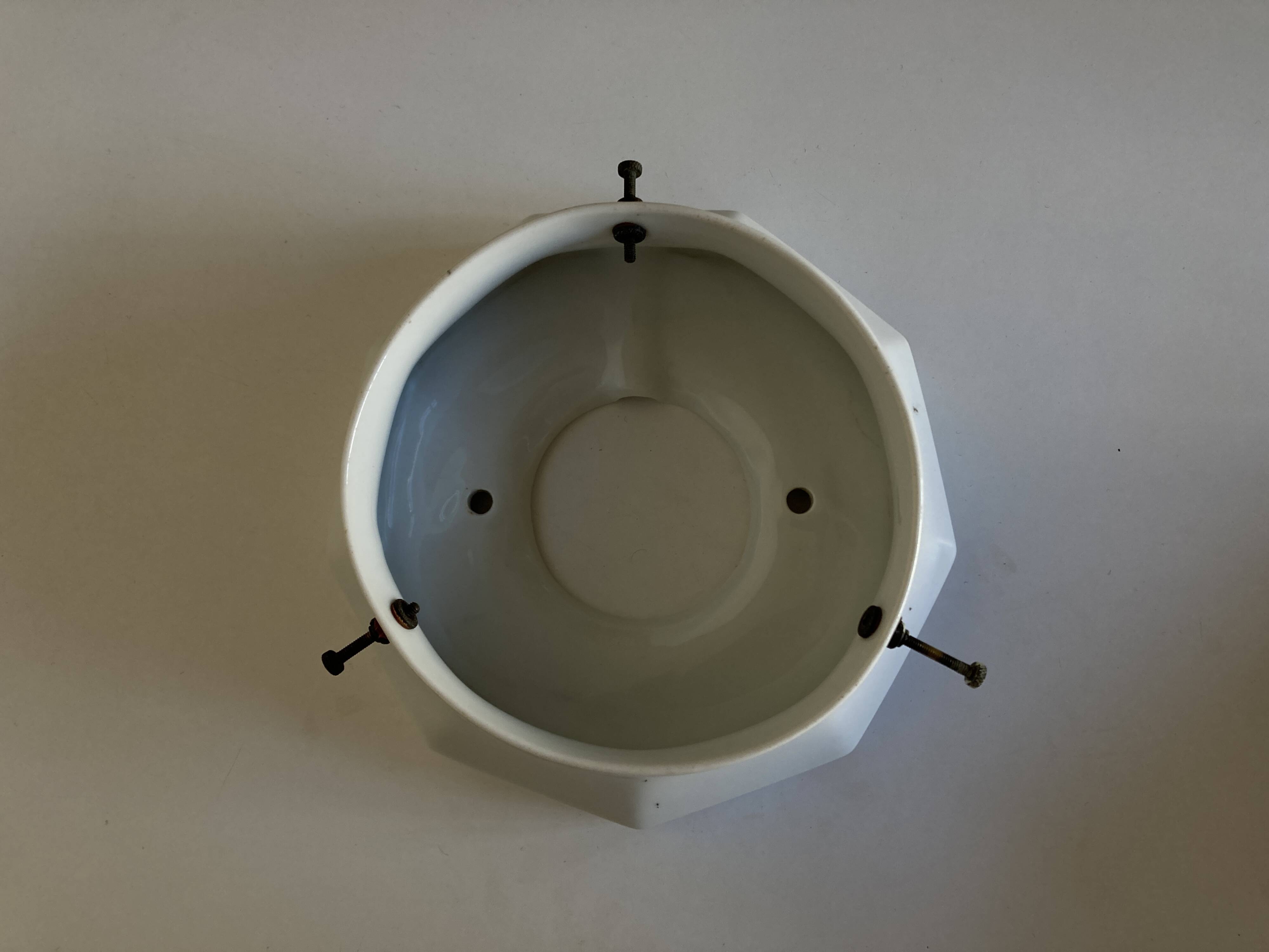 XL bathroom ceiling light from Palace, porcelain and opaline, 1950s