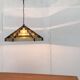 Geometric postmodern vintage pendant lamp, 1980s.