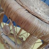 Peacok vintage bohemian chic rattan stool
