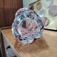 Large ruby red cut crystal vase, handmade, 1960.