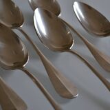 6 silver plated soup spoons P de Ruolz silver plated soup spoons 21.8 cm