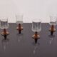 4 verres à vin Luminarc pieds ambrés