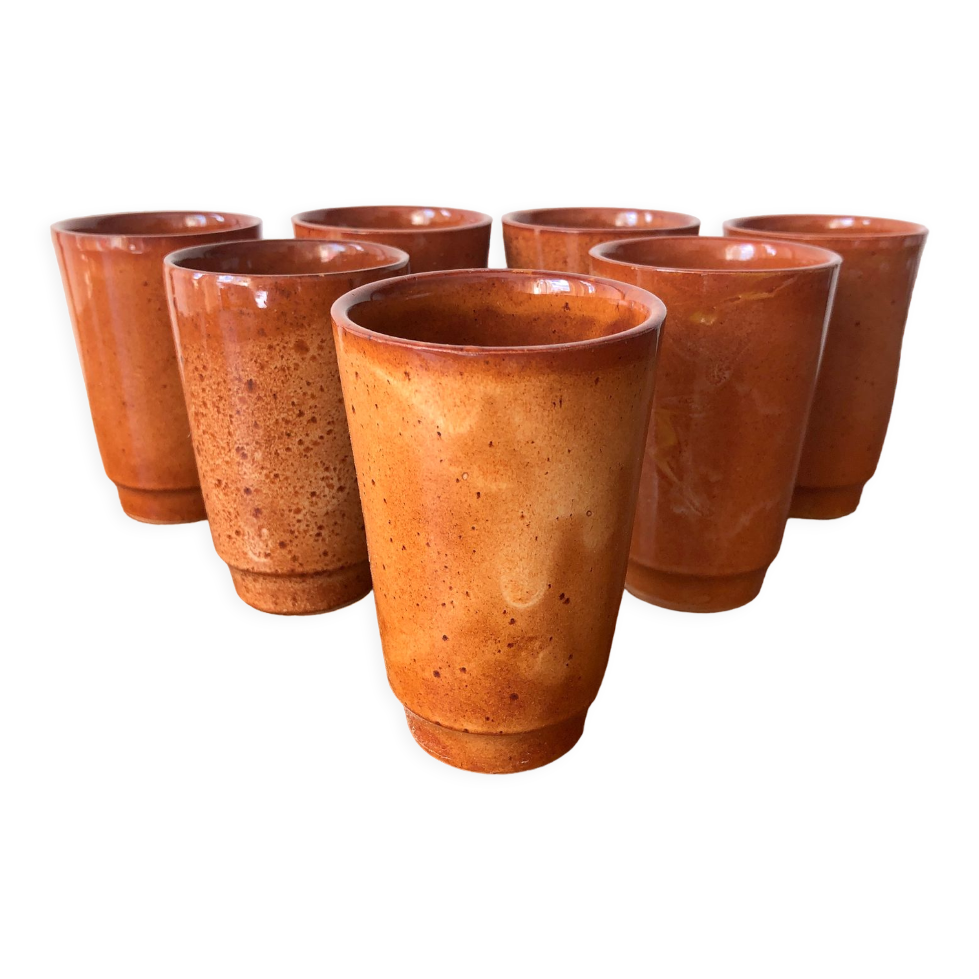 Digoin cups in glazed stoneware
