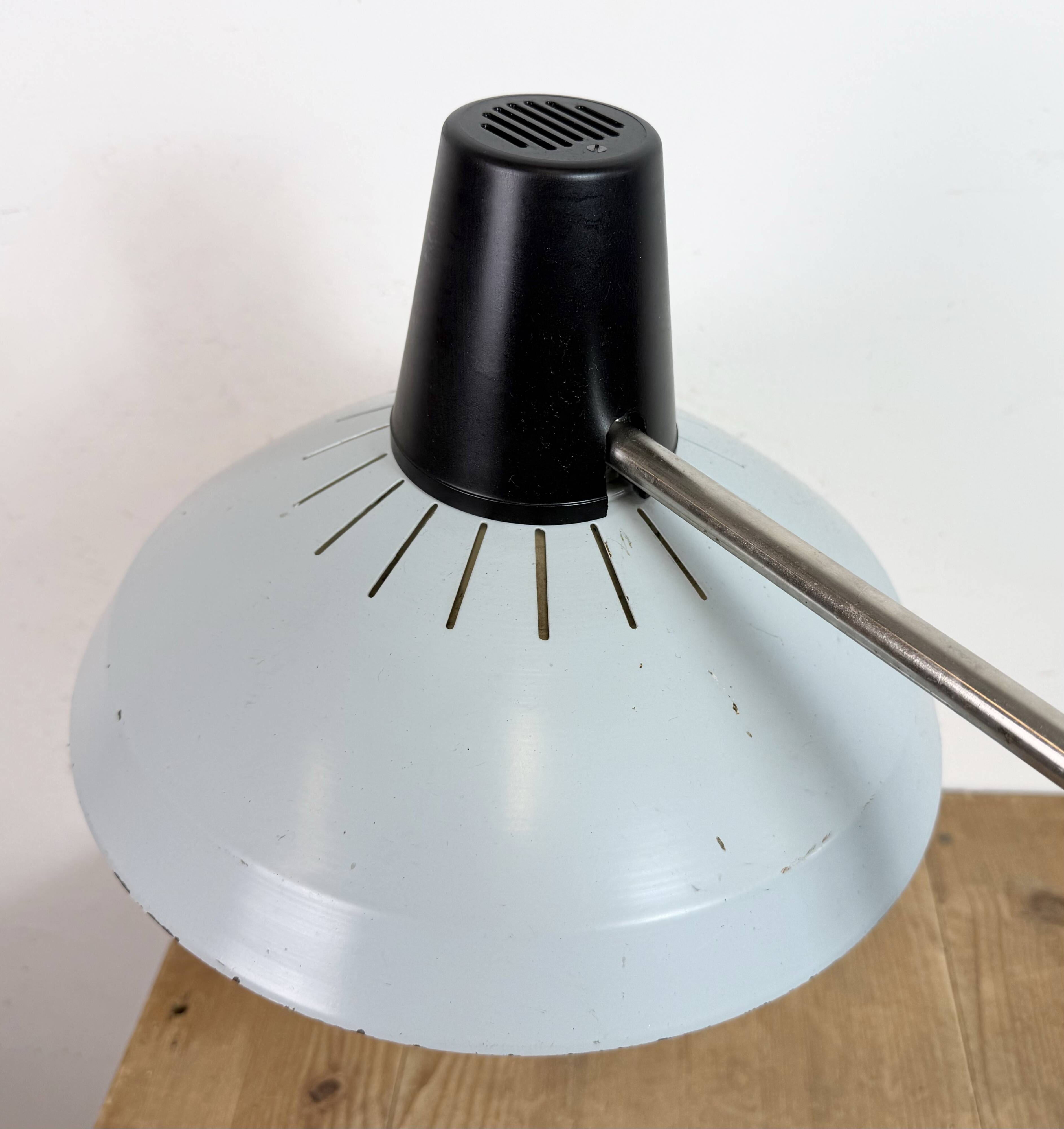 Grey Industrial Factory Office Desk Lamp from Elektrosvit, 1970s