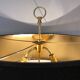 Pair of Brass and White Lacquer Table Lamps, Neoclassical Style, Tr