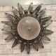 ceiling light, wall light, sun leaves, wrought iron, 1970, very good condition, 50x19