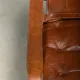 Arne Norell Sirocco Safari Lounge Chair in stained Ash and Brown Leather
