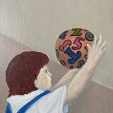 L'enfant au ballon - art figuratif contemporain