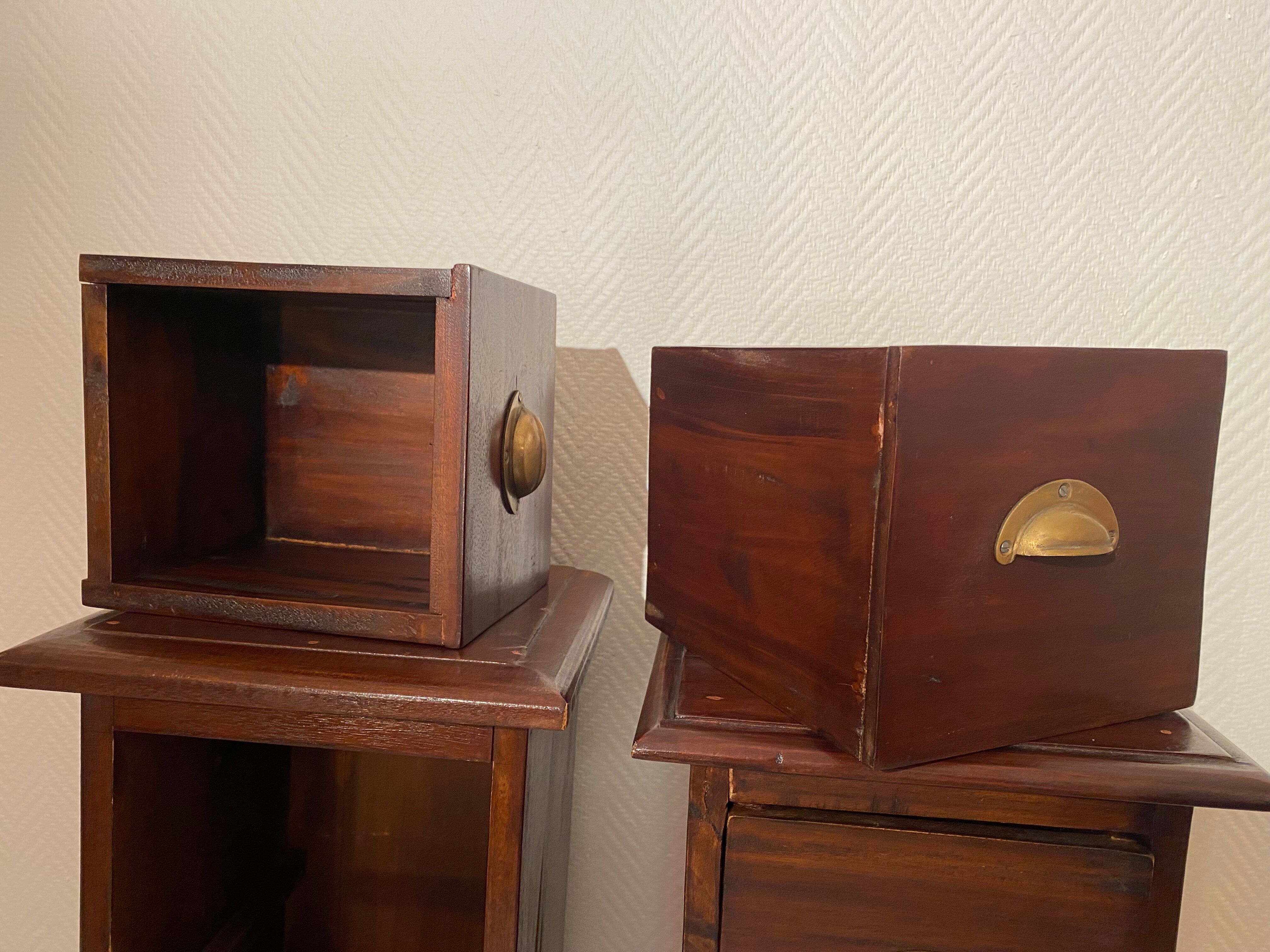 Pair of industrial furniture column 1950