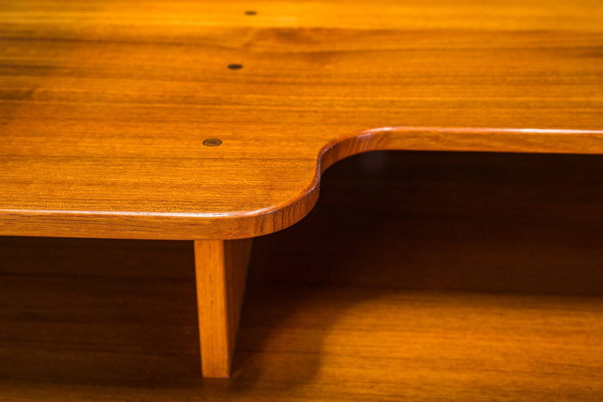 Mid-century modern teak desk, 1980s