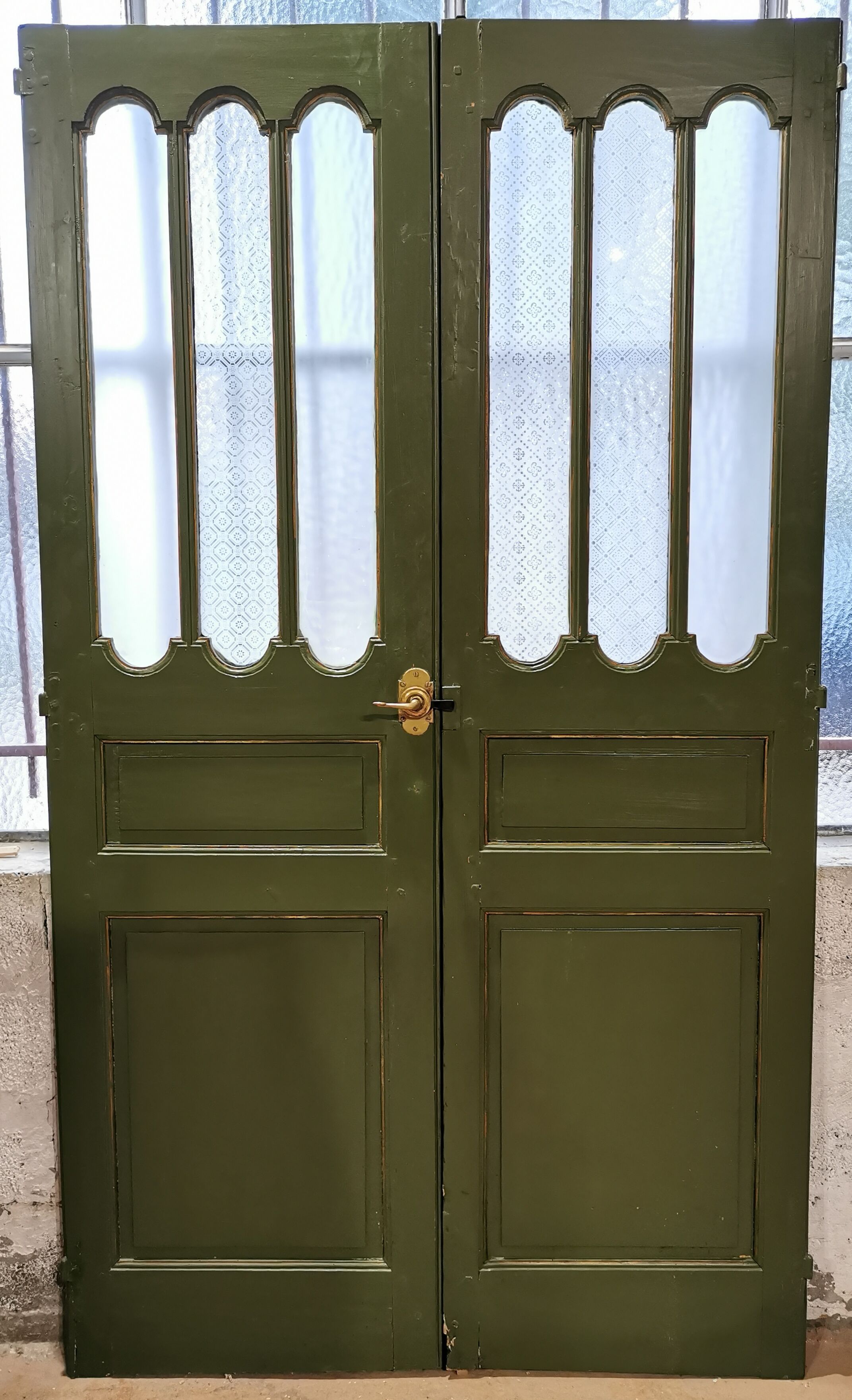 Art Deco old glass door