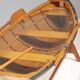 Boat-shaped coffee table reimagined with a glass top, contemporary design (after 2000)