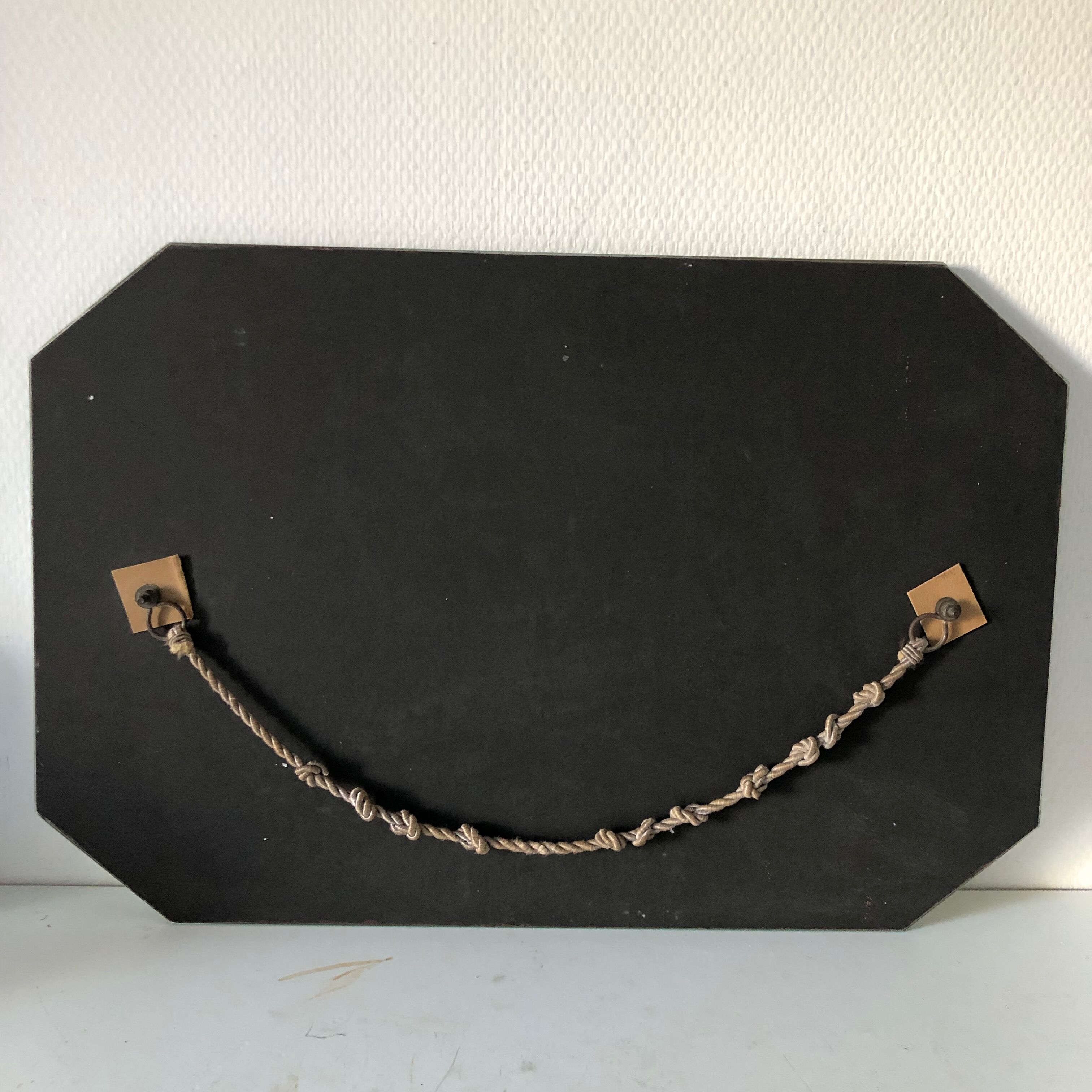 Beveled mirror octagonal 1930 54x36cm