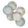 Orange and blue deep plates HBCM and St Amand