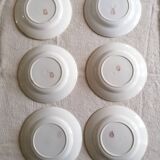 Lot of 6 flat plates in Gien earthenware