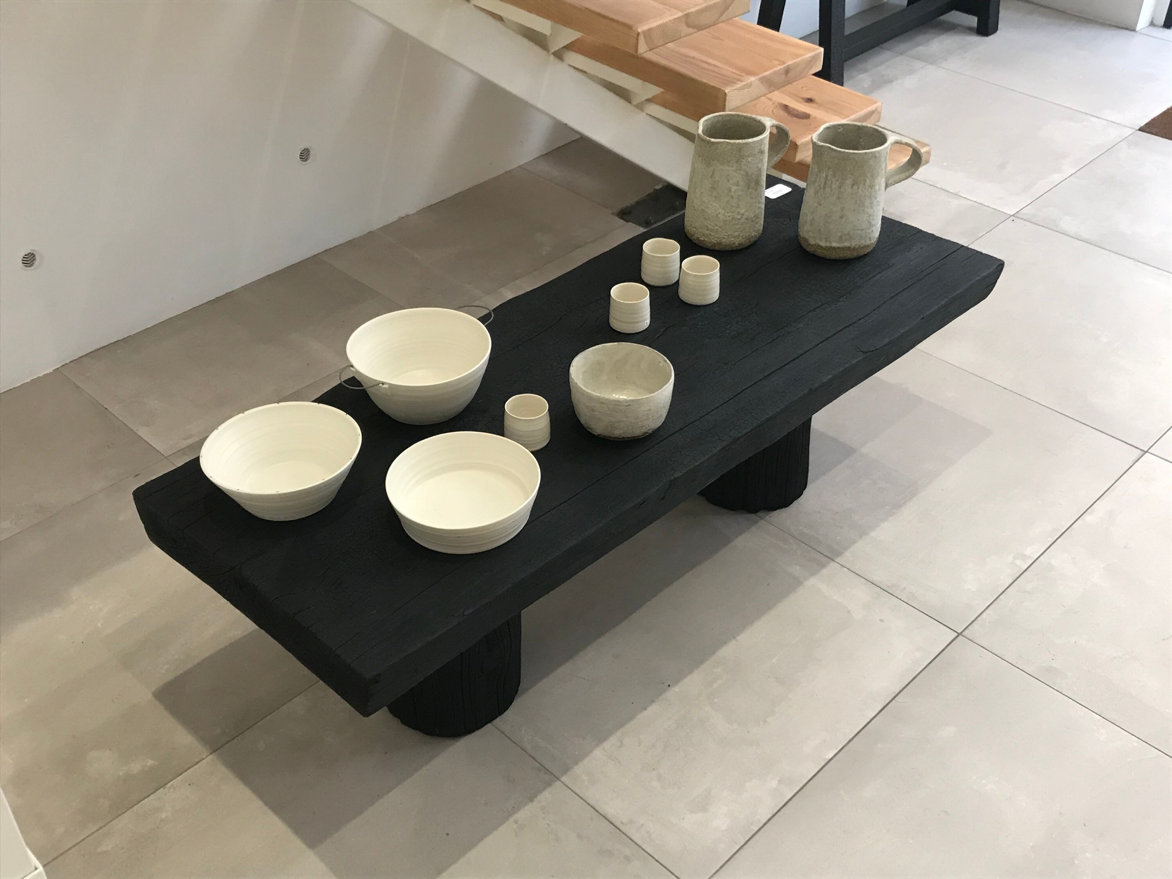 Shou-sugi-ban burnt wood coffee table