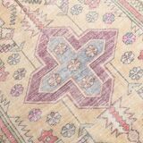 4x8 Rug For Living Room Pale Red Oriental Antique Vintage Rug, 128x248Cm