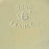 Saint Clément ceramic vase from the 50s, black and yellow