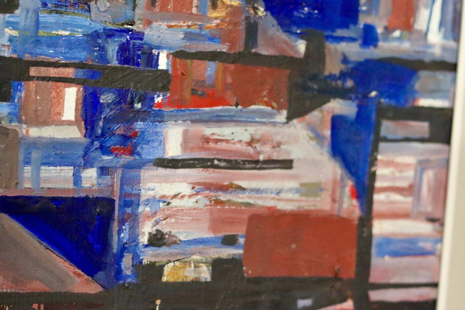 Mid-Century Original Swedish Oil on Panel "Abstract" – Hultkrantz