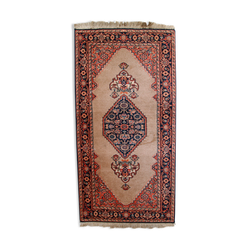 Vintage Indian Carpet Tabriiz handmade 60cm x 118cm 1960s