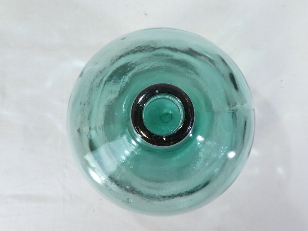 Bonbonne dame jeanne en verre soufflé bullé 2 litres nº1