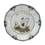 Earthenware plate nevers n°2