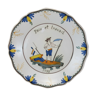 Earthenware plate nevers n°2