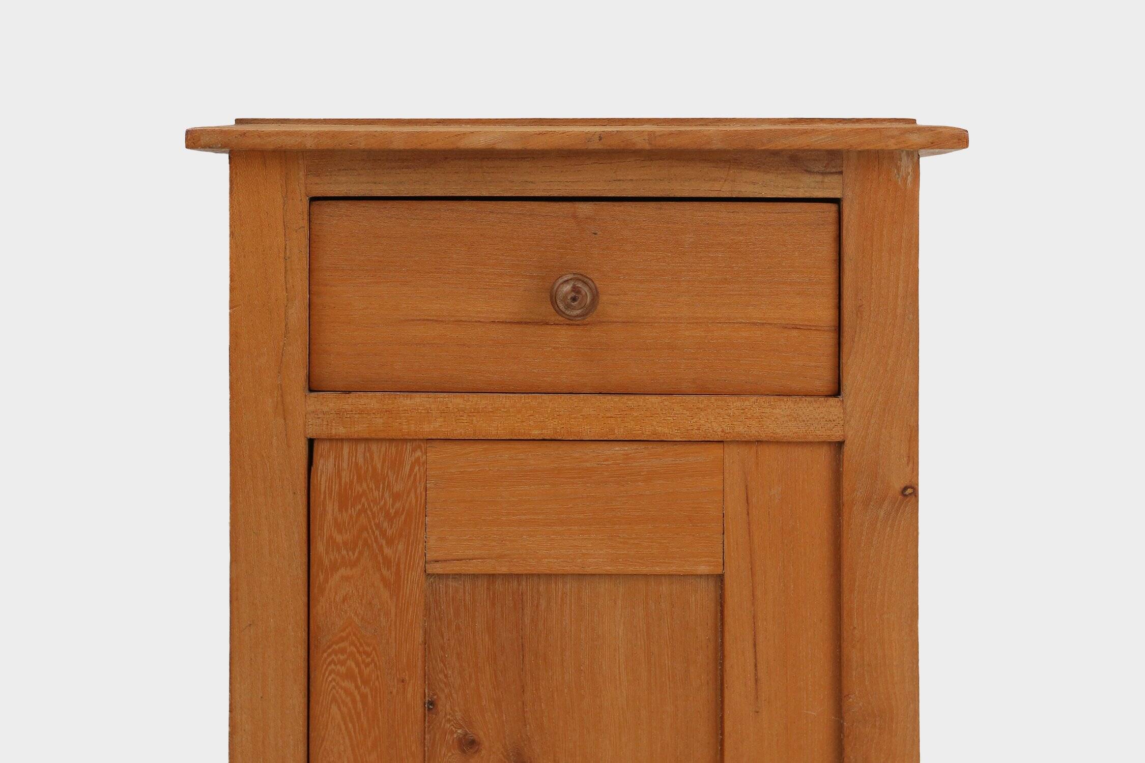 Art Deco Nightstand in Pine Wood, France, 1930s