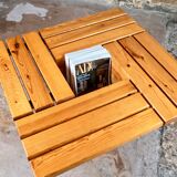 Pine coffee table with storage
