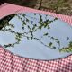 Large bevelled oval mirror 90x60 cm