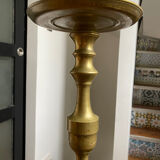 Large copper candlestick lamp base