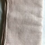Nappe de vendange ancienne en chanvre teintée en rose thé