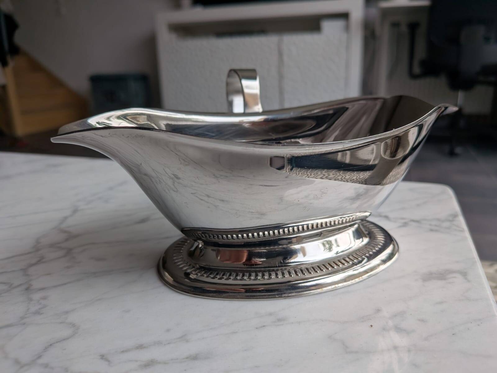 vintage fat separator sauce boat Jean Couzon - Président Collection - Stainless Steel